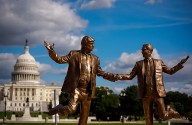 Trump-Epstein Statue Returns To National Mall After Removal By NPS