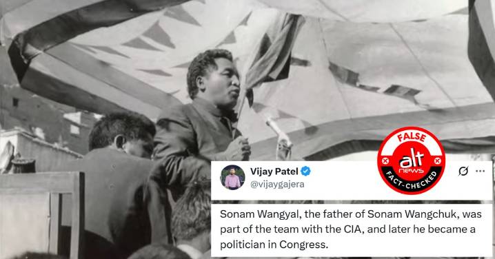 Sonam Wangchuk’s father Sonam Wangyal had no CIA links; false claim viral