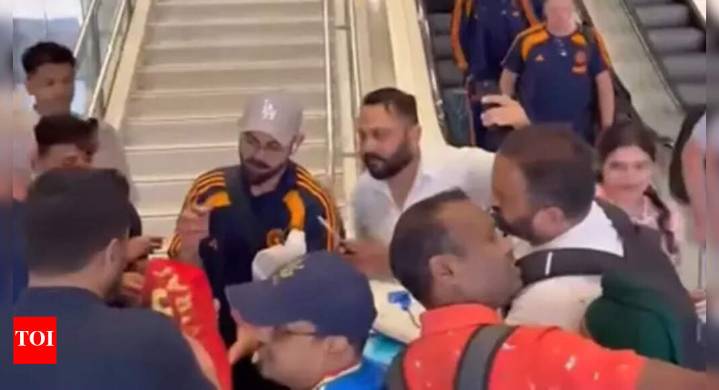 Virat Kohli mobbed by fans at Sydney airport despite two ducks in ODI series