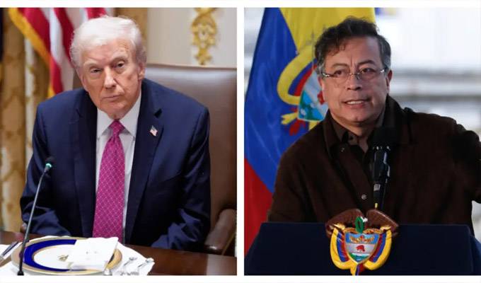 Donald Trump acusa a presidente Petro de ser "líder del narcotráfico" y retira ayuda de EEUU a Colombia