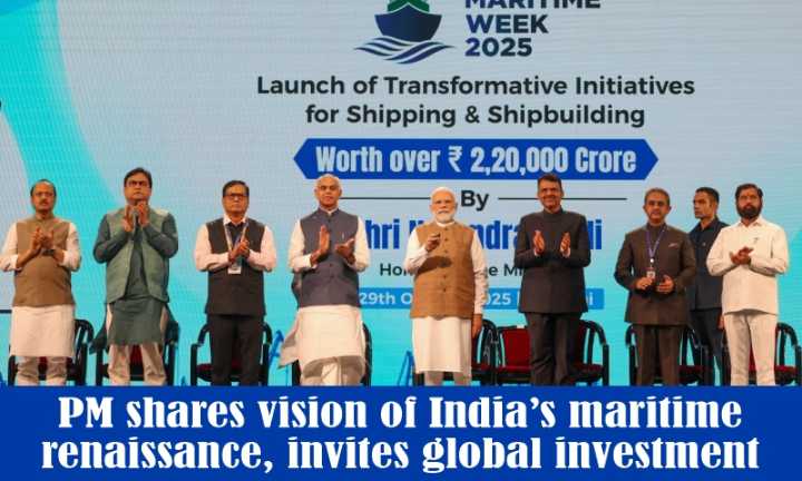 PM shares vision of India’s maritime renaissance, invites global investment