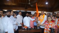 IN PHOTOS: NCP (SP) leaders and party workers from Thane join Shinde's Shiv Sena
