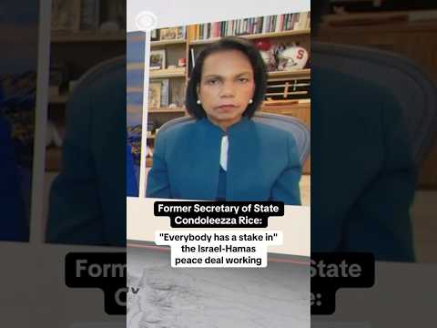 Ex-Secretary of State Condoleezza Rice: "Everybody has a stake in" Israel
