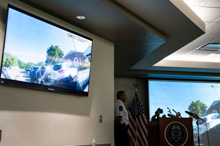Body camera shows moment police officers shot Michigan church mass killing suspect