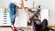 Man Glad He Has A Day Off Work So He Can Work For Wife Instead