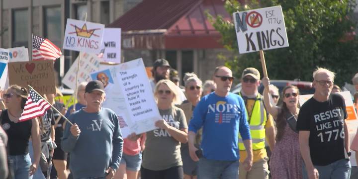 Thousands gather for “No Kings” rallies across Eastern Iowa