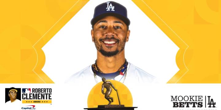 Mookie Betts wins 2025 Roberto Clemente Award