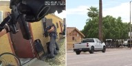 Suspect injured in Phoenix police shootout booked into jail