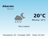 El tiempo en Albacete hoy, 31 de Octubre de 2025