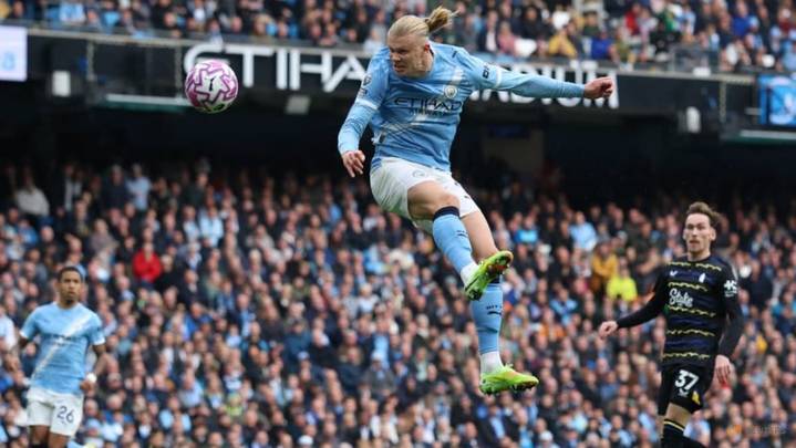 Haaland leads Man City to win over Everton with second