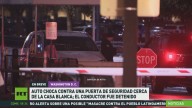 Un vehículo choca contra una barrera de seguridad de la Casa Blanca