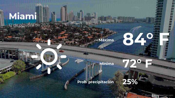 Miami: el tiempo para hoy domingo 12 de octubre