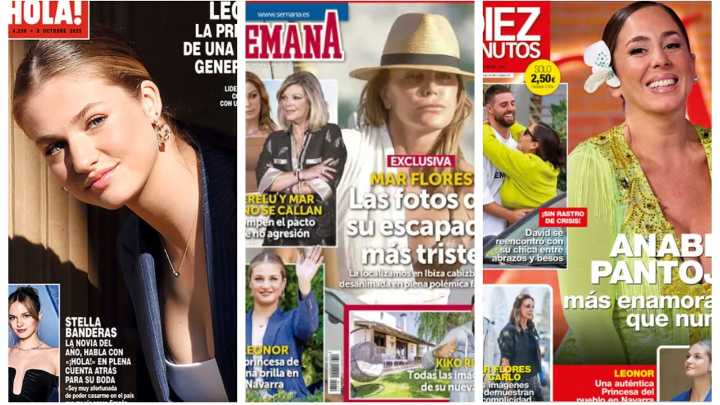 Estas son las portadas de las revistas del corazón: las fotos de la escapada más triste de Mar Flores y Anabel Pantoja, más enamorada que nunca