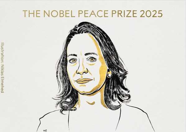 Otorgan Nobel de la Paz a María Corina Machado