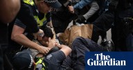 CCTV to identify violent protesters after police injured and pelted with rocks at Melbourne rally