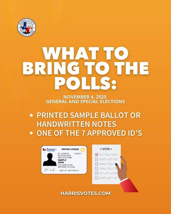 Harris County Clerk Reminds CD‑18 Voters to Use Current District Lines for November 4 Election and Potential January Runoff