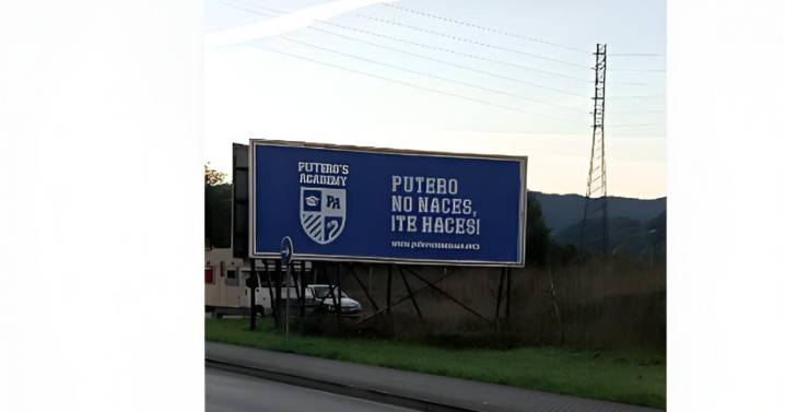 Aparecen vallas en Asturias anunciando una supuesta academia sobre prostitución: «Putero no naces, ¡te haces!»