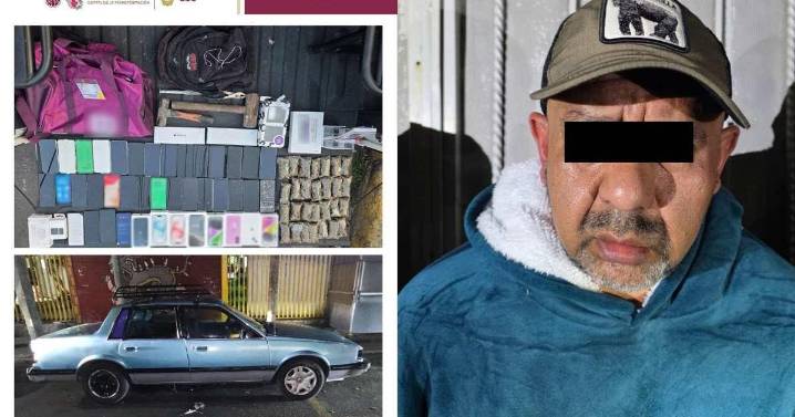 Detienen a presunto ladrón de tienda departamental en ÁO; tenía 41 celulares y marihuana