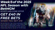 NFL 2025 Week 8: Score BetMGM’s free bets as several teams reach crossroads