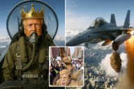 Trump posts wild AI video showing him flying fighter jet, dropping sewage on No Kings protesters