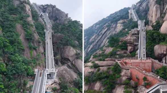 China inaugura las escaleras eléctricas más largas del mundo