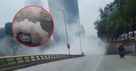 VIDEO | Otra pipa en CDMX: captan gas fugándose sobre Circuito Interior
