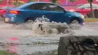 Se “convierte” en río el bulevar 5 de Mayo tras la lluvia de este lunes