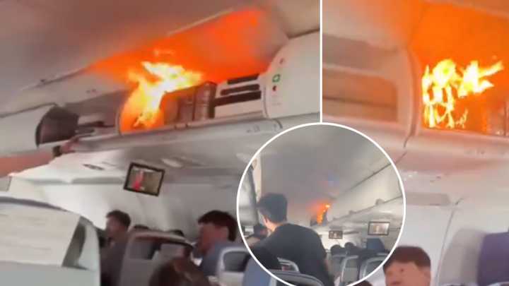 Video | Batería de litio estalla en pleno vuelo de Air China y provoca un incendio en cabina: pánico a bordo obligó a un aterrizaje de emergencia