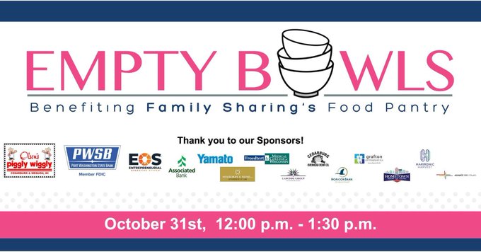 This Friday's "Empty Bowls" event at Grafton HS helps feed the hungry and fill shelves at Family Sharing food pantry