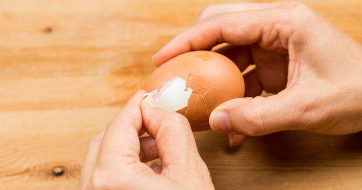 Stir one ingredient into pot of boiling water to easily peel eggs every time