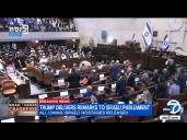 Outburst breaks out as President Trump delivers remarks to Israeli parliament