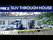 Girl thrown from house when SUV crashes through Michigan home