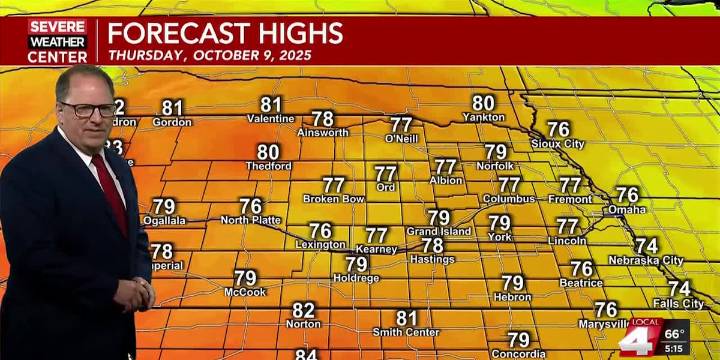 Above average temperatures with low-end rain chances going into the weekend