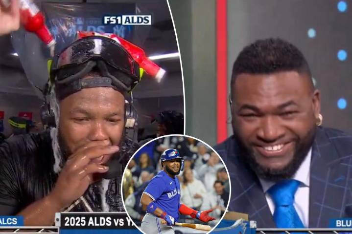 Vladimir Guerrero channels David Ortiz in Blue Jays celebration: 'Da Yankees lose'