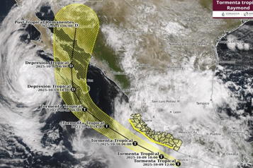 Alerta SMN que tormenta tropical "Raymond" mantiene en alerta a estos estados el fin de semana