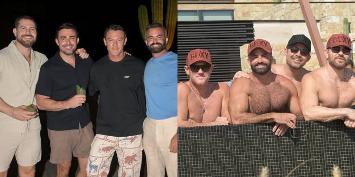 Luke Evans & Jonathan Bennett Vacation Together in Cabo for Luke’s BDXY Launch! | Darren Kennedy, Fran Tomas, Jaymes Vaughan, Jonathan Bennett, Luke Evans, Madison Iseman, Olivia Holt, Shirtless, Spee