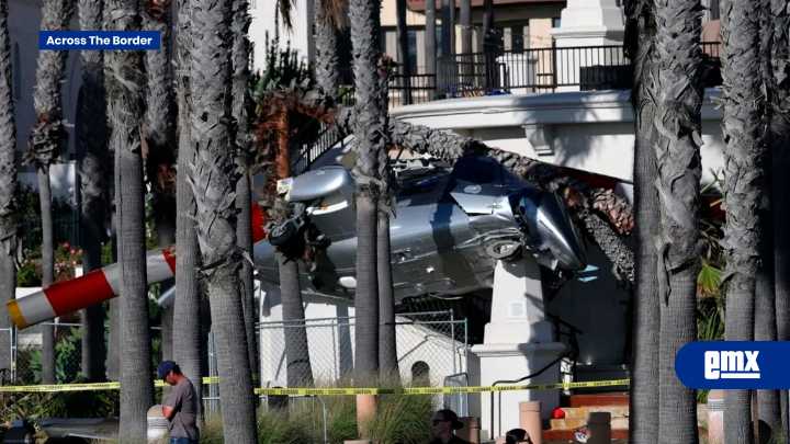 Helicóptero pierde el control y se estrella en Huntington Beach, California