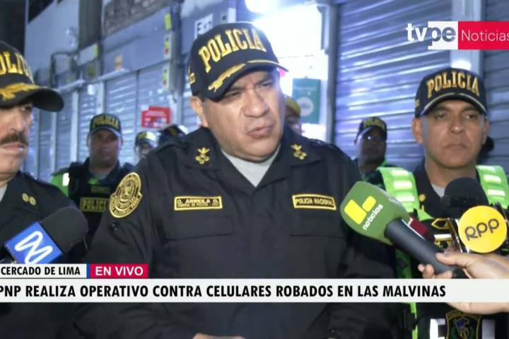 PNP: más de 1000 celulares incautados y cuatro detenidos tras operativo en Las Malvinas