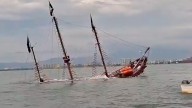 Se hunde el Galeón Marigalante, el icónico ‘barco pirata’ de Puerto Vallarta