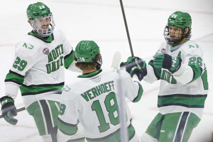 Scouts are flocking to UND hockey games this season