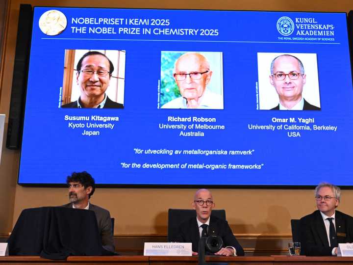 Chemistry Nobel Prize awarded to trio in field of metal