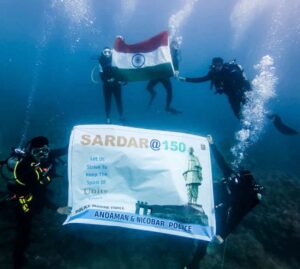 Police Marine Force, A&N Islands Observes Rashtriya Ekta Diwas with Underwater Tribute