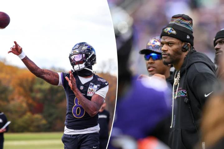Ravens QB Lamar Jackson returns to practice ahead of Week 8 game vs. Bears