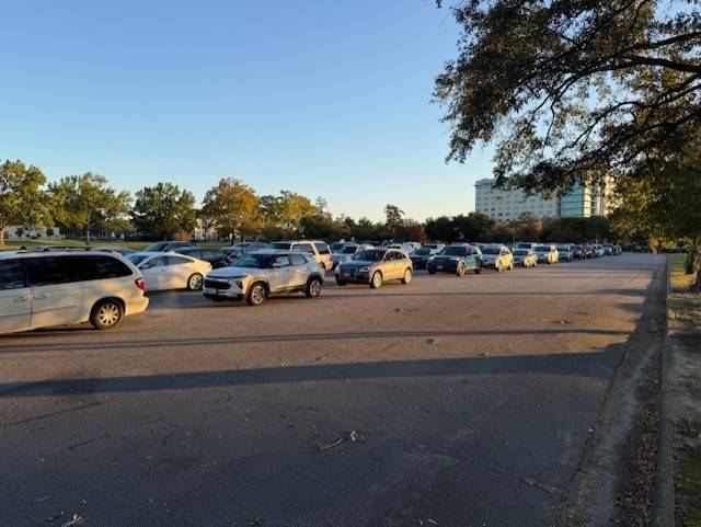 Hampton mobile distribution event sees long lines amid threats to federal food programs