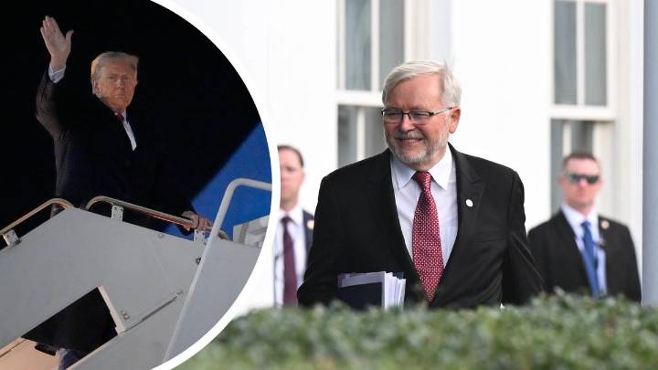 ‘I don’t forget’: Donald Trump takes another jab at Aus ambassador Kevin Rudd following White House spray