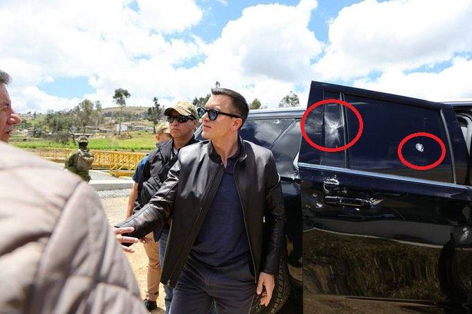 Grave agresión al presidente de Ecuador Daniel Noboa