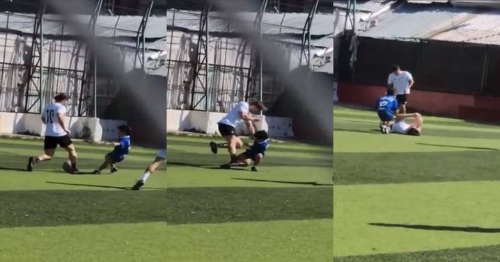 VIDEO: Abelito casi lesiona a Aldo de Nigris con brutal barrida en reta de futbol