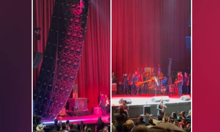 Cae pantalla gigante sobre el escenario del Auditorio Nacional, mientras el Tri daba su concierto