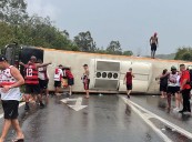 Brasil: volcó un ómnibus con hinchas de Flamengo que viajaban para alentar a su equipo contra Racing