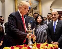 Trump Marks Diwali at White House, Discusses Trade with PM Modi, Emphasizes Peace with Pakistan